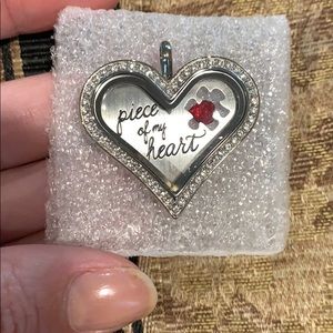 BNIB Origami Owl Heart Locket with Crystals